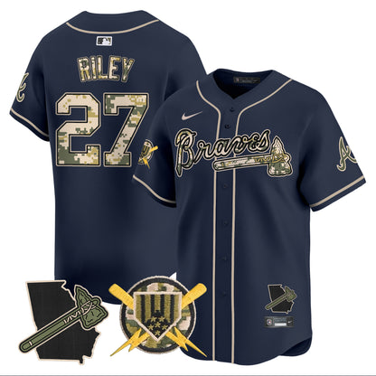 Atlanta Braves Armed Forces Day Vapor Premier Limited Jersey - All Stitched