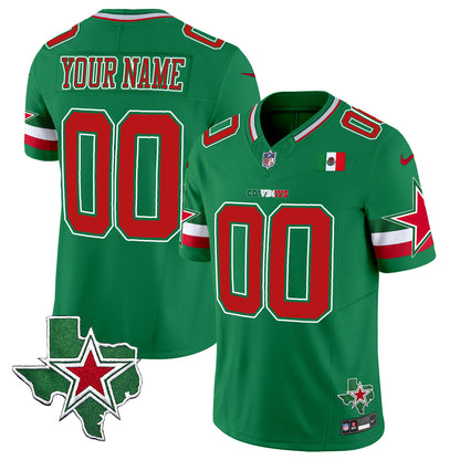 Cowboys 2024 Mexico Vapor Premier Limited Custom Jersey - All Stitched