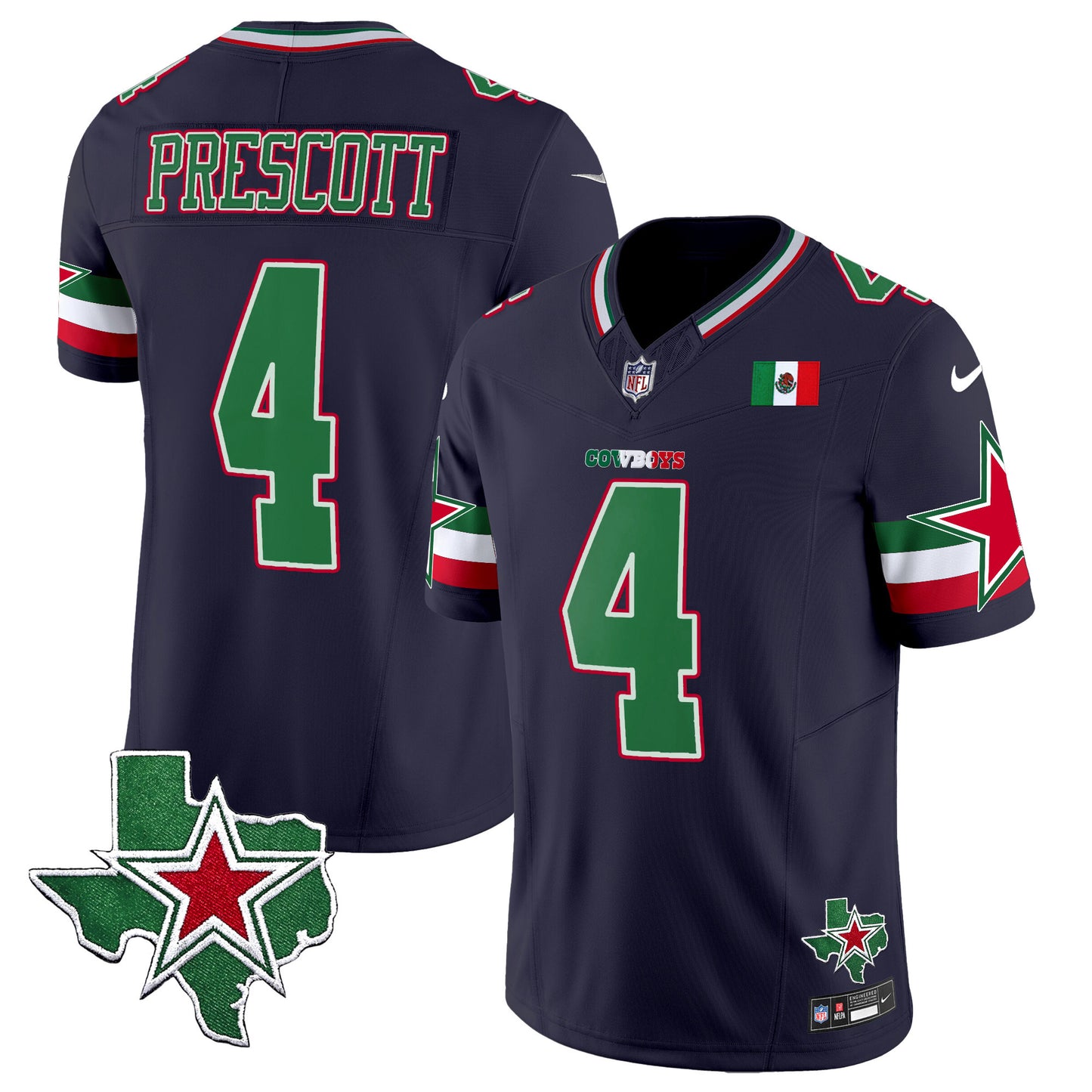 Cowboys 2024 Mexico Vapor Limited Jersey - All Stitched