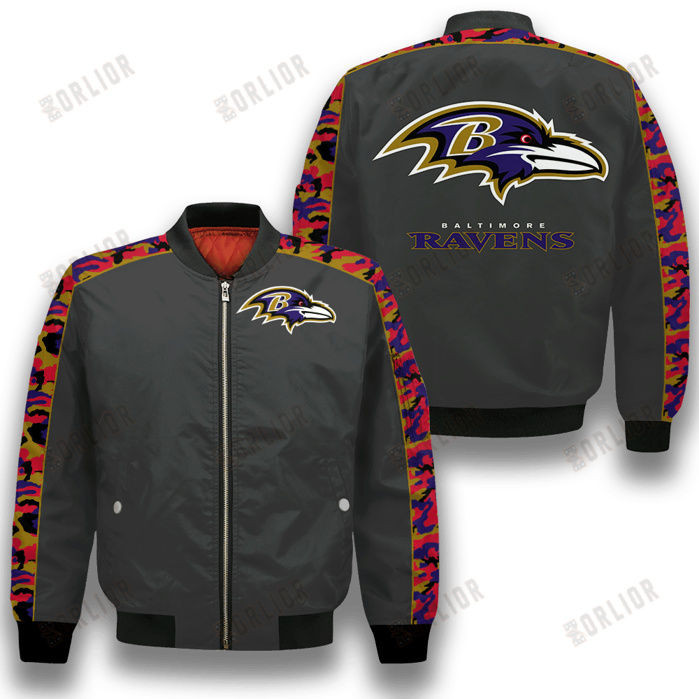Baltimore Ravens NFL 2023 Starter Thursday Night Gridiron Unisex Bomber Jacket V7