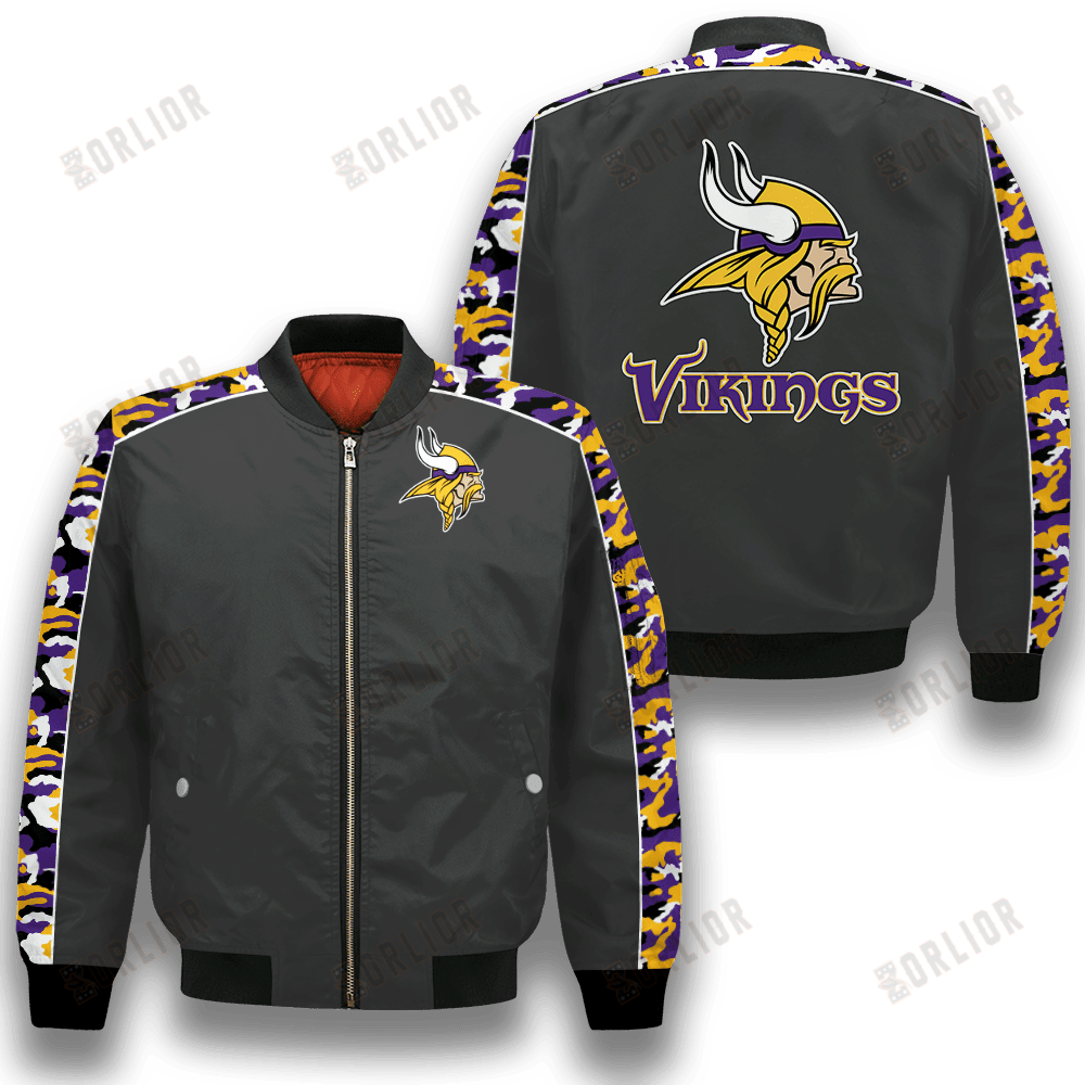 Minnesota Vikings NFL 2023 Starter Thursday Night Gridiron Unisex Bomber Jacket V7