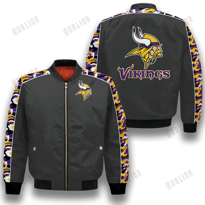 Minnesota Vikings NFL 2023 Starter Thursday Night Gridiron Unisex Bomber Jacket V7