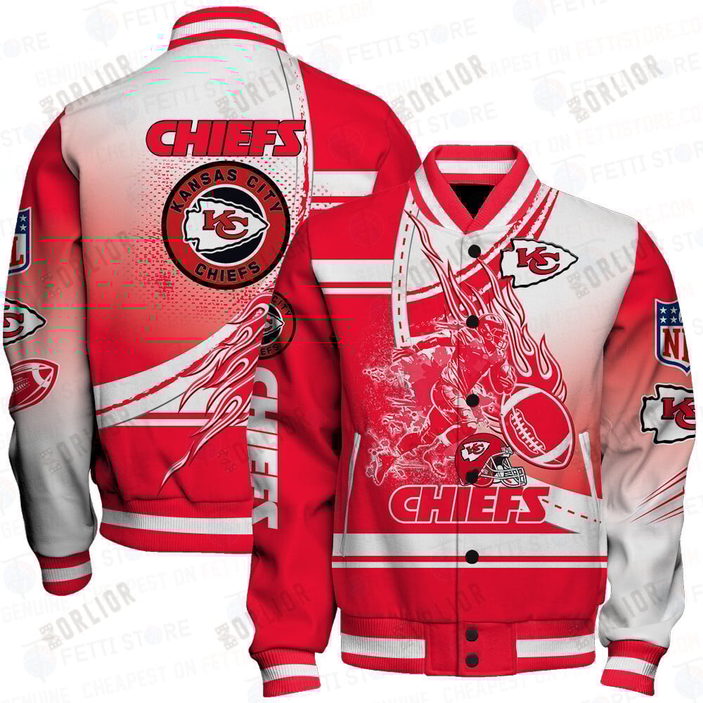 Kansas City Chiefs American Football League Pattern Varsity Jacket SH1 V3
