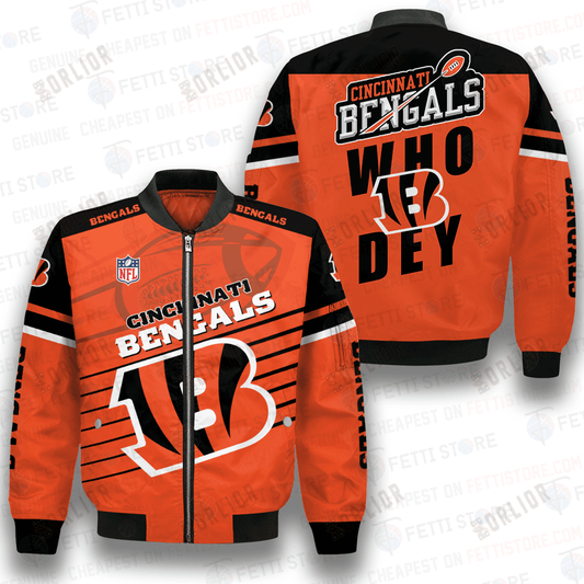 Cincinnati Bengals National Football League 3D Bomber Jacket SH1