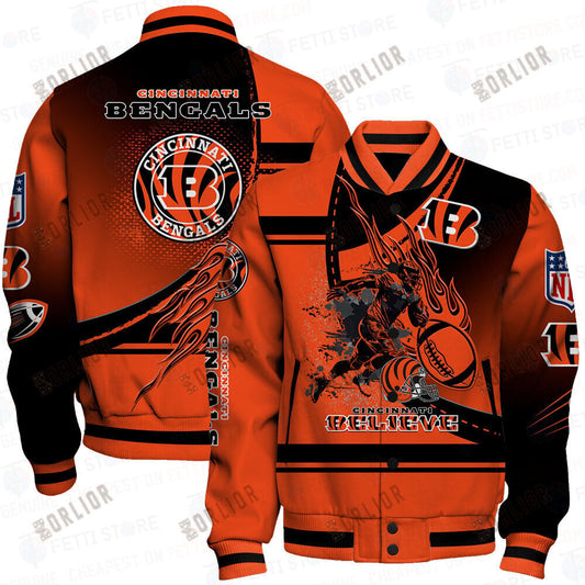 Cincinnati Bengals American Football League Pattern Varsity Jacket SH1 V3