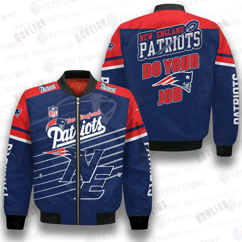 New England Patriots National Football League 3D Bomber Jacket SH1