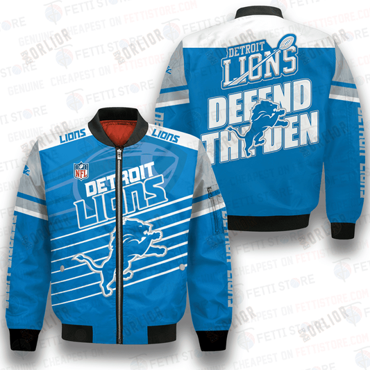 Detroit Lions National Football League 3D Bomber Jacket SH1