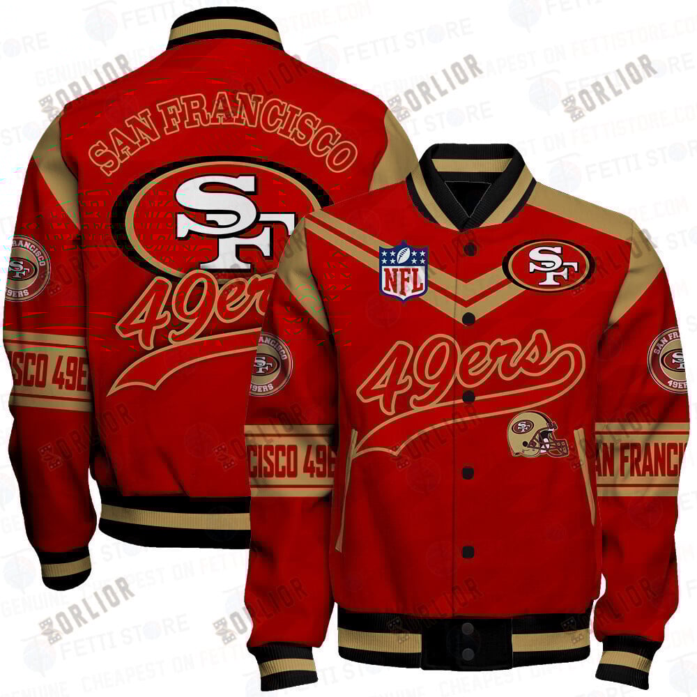 San Francisco 49ers American Football League Pattern Varsity Jacket SH1 V2