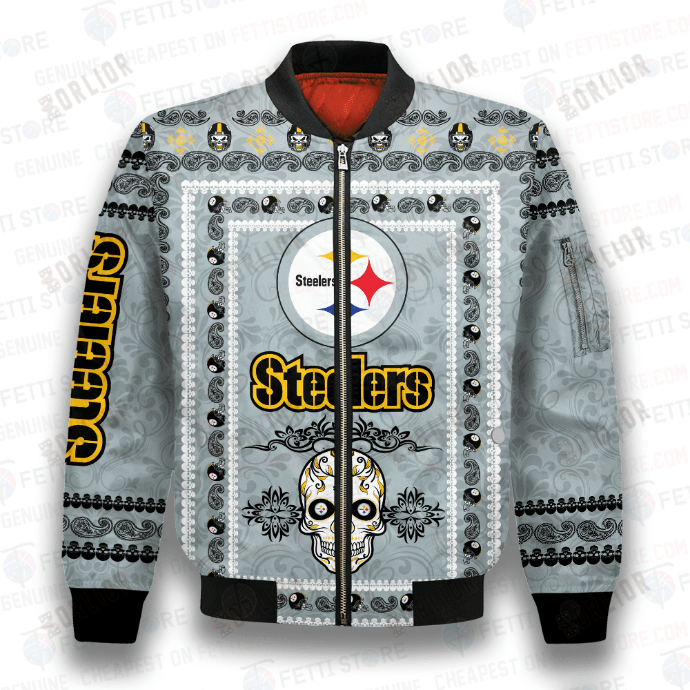 Pittsburgh Steelers Classic Pattern NFL 3D Bomber Jacket