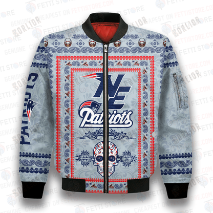 New England Patriots Classic Pattern NFL 3D Bomber Jacket