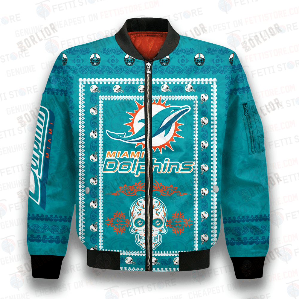 Miami Dolphins Classic Pattern NFL 3D Bomber Jacket