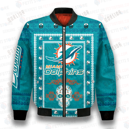 Miami Dolphins Classic Pattern NFL 3D Bomber Jacket