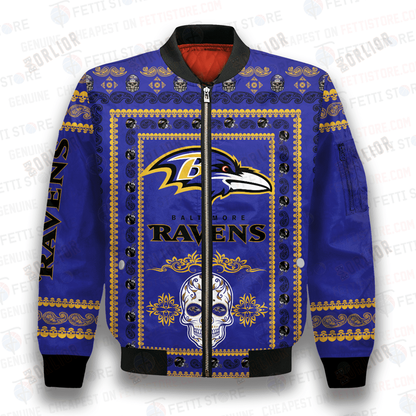 Baltimore Ravens Classic Pattern NFL 3D Bomber Jacket