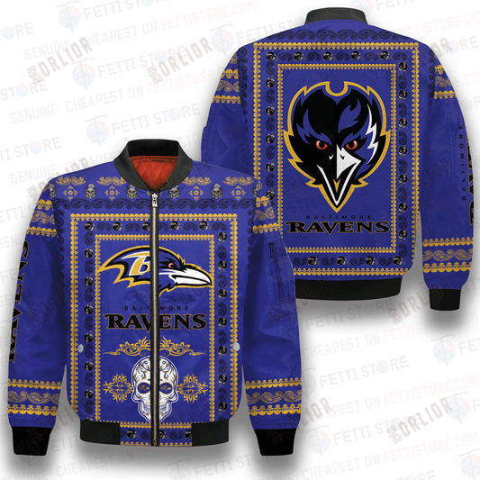 Baltimore Ravens Classic Pattern NFL 3D Bomber Jacket