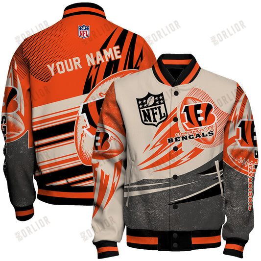 Cincinnati Bengals - National Football League Customized AOP Varsity Jacket V10