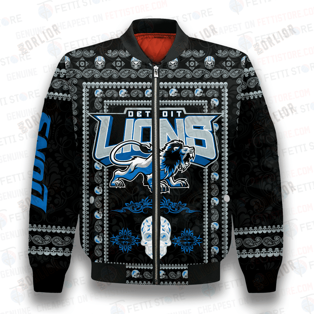 Detroit Lions Classic Pattern NFL 3D Bomber Jacket