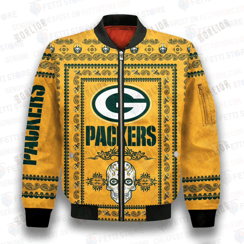 Green Bay Packers Classic Pattern NFL 3D Bomber Jacket