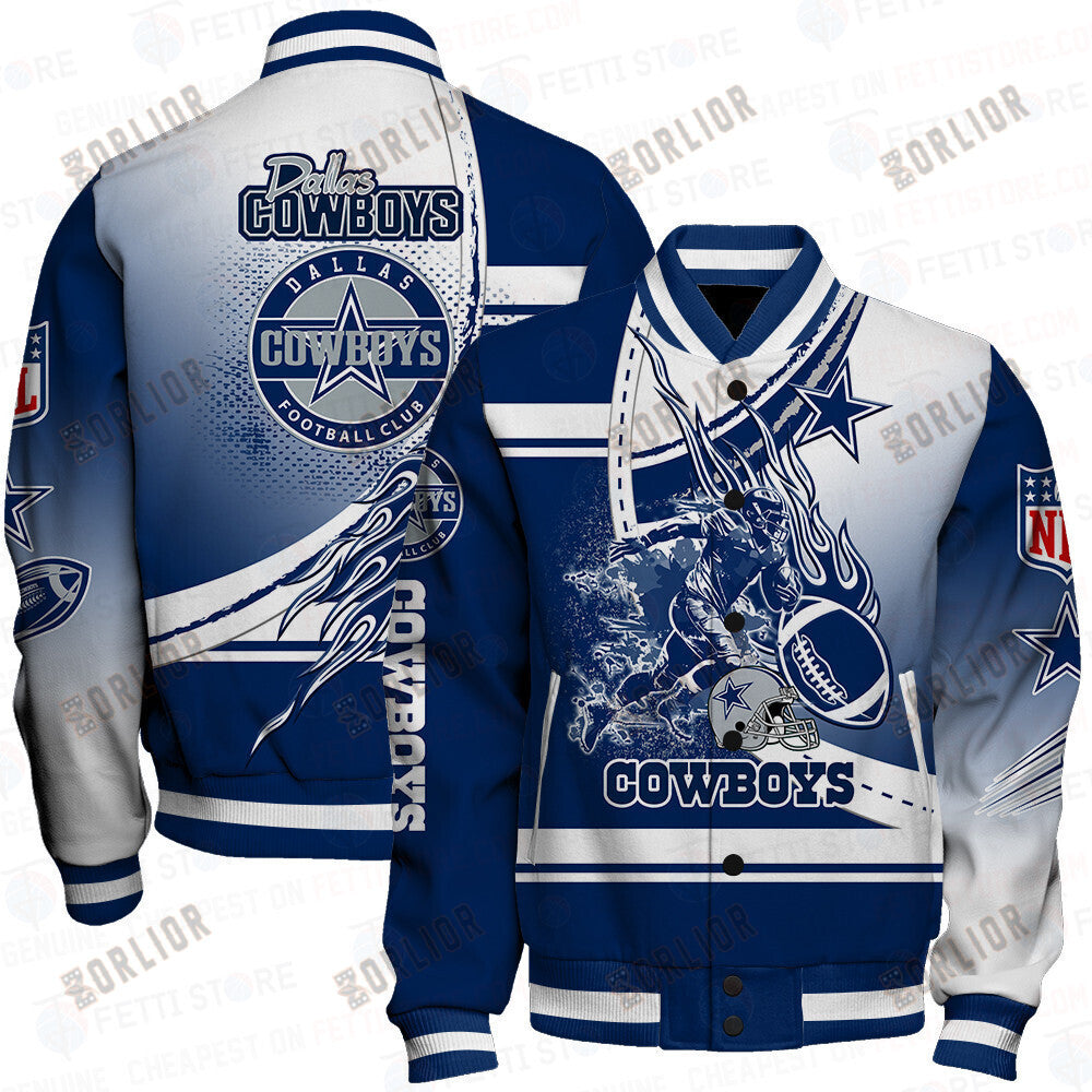 Dallas Cowboys American Football League Pattern Varsity Jacket SH1 V3