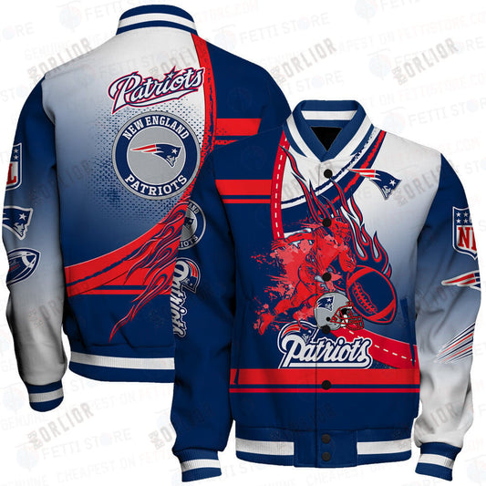 New England Patriots American Football League Pattern Varsity Jacket SH1 V3