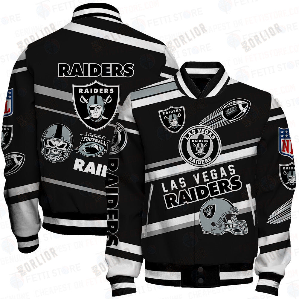 Las Vegas Raiders American Football League Pattern Varsity Jacket