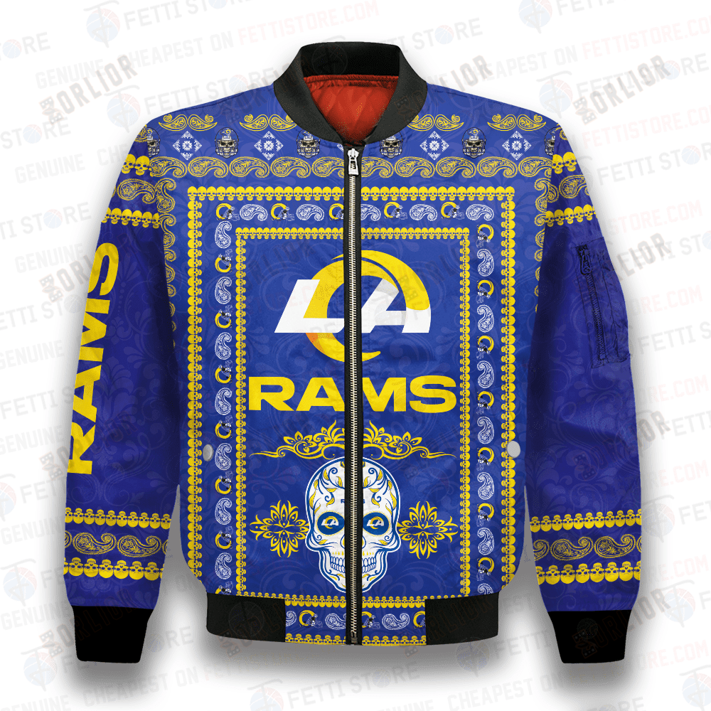 Los Angeles Rams Classic Pattern NFL 3D Bomber Jacket