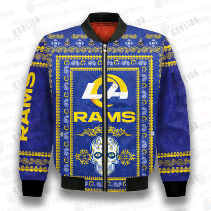 Los Angeles Rams Classic Pattern NFL 3D Bomber Jacket