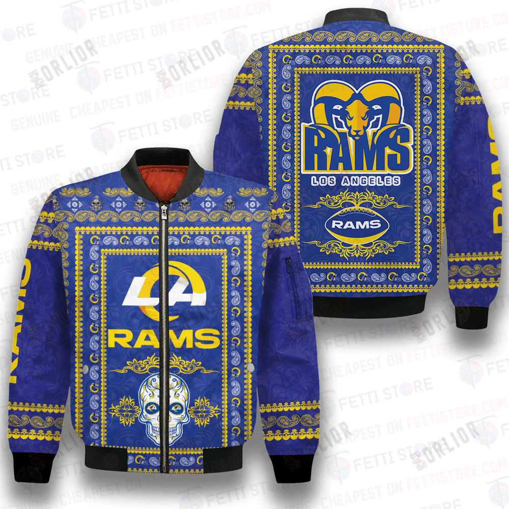 Los Angeles Rams Classic Pattern NFL 3D Bomber Jacket