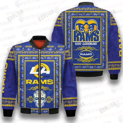 Los Angeles Rams Classic Pattern NFL 3D Bomber Jacket