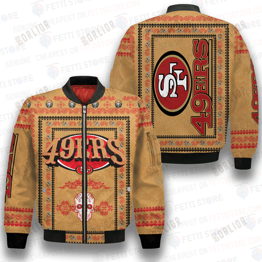 San Francisco 49ers Classic Pattern NFL 3D Bomber Jacket
