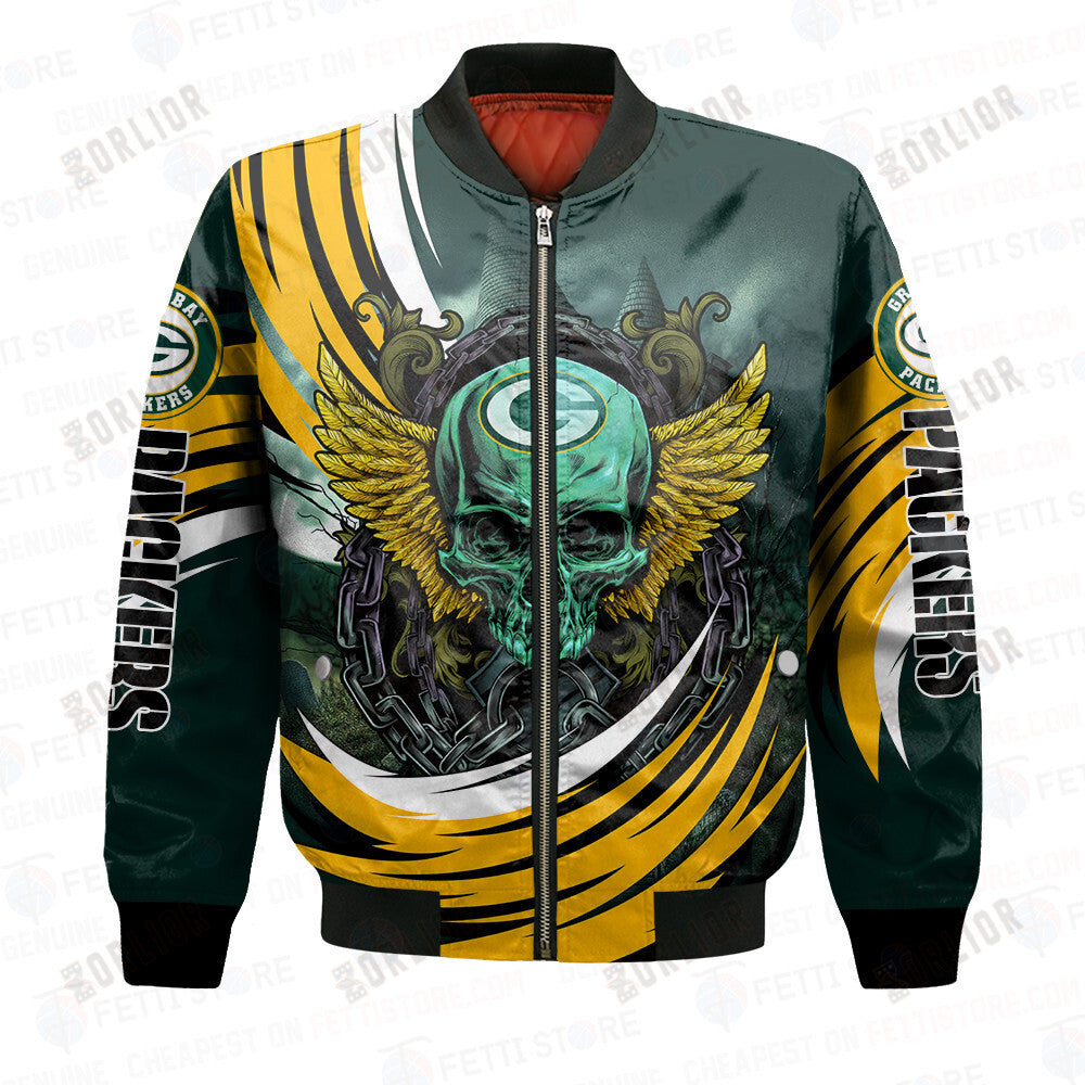 Green Bay Packers Halloween Magic Pattern 3D Bomber Jacket