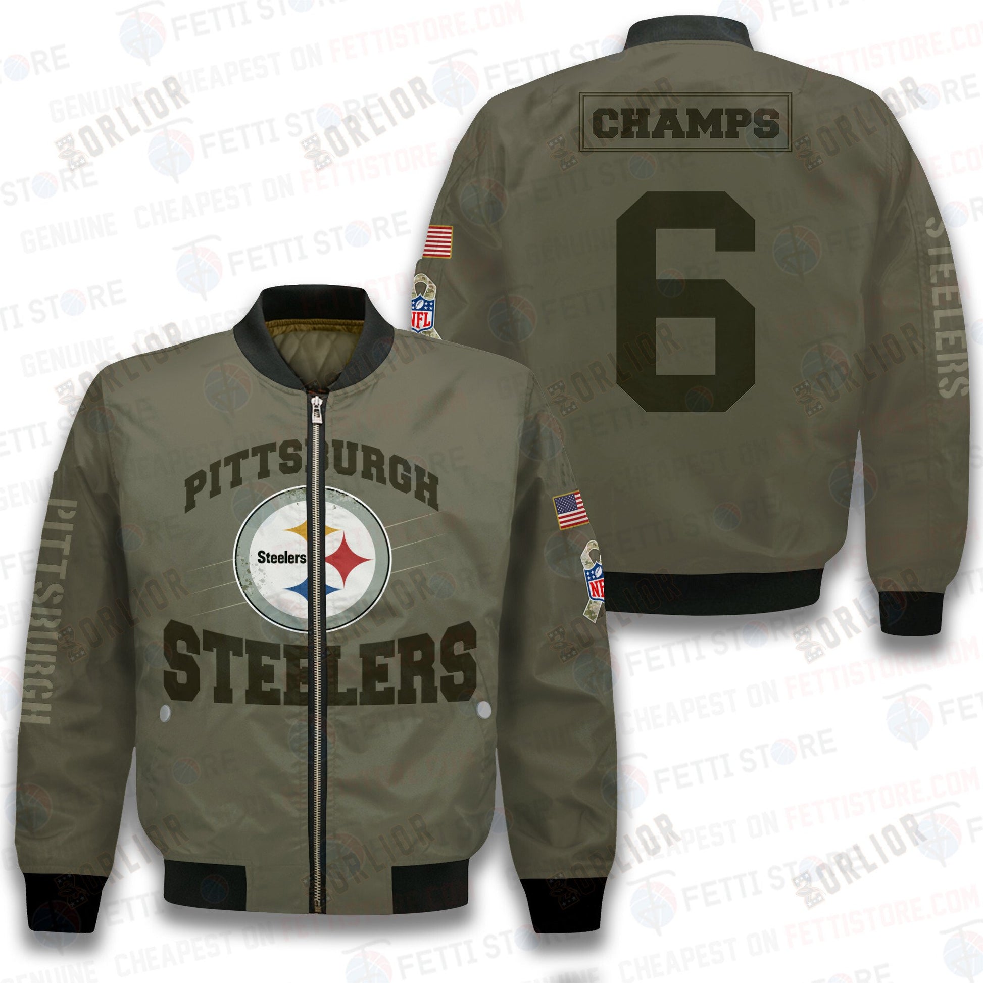 Pittsburgh Steelers - National Football League 2023 Unisex AOP Bomber Jacket V2