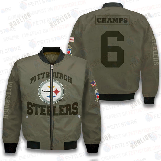 Pittsburgh Steelers - National Football League 2023 Unisex AOP Bomber Jacket V2