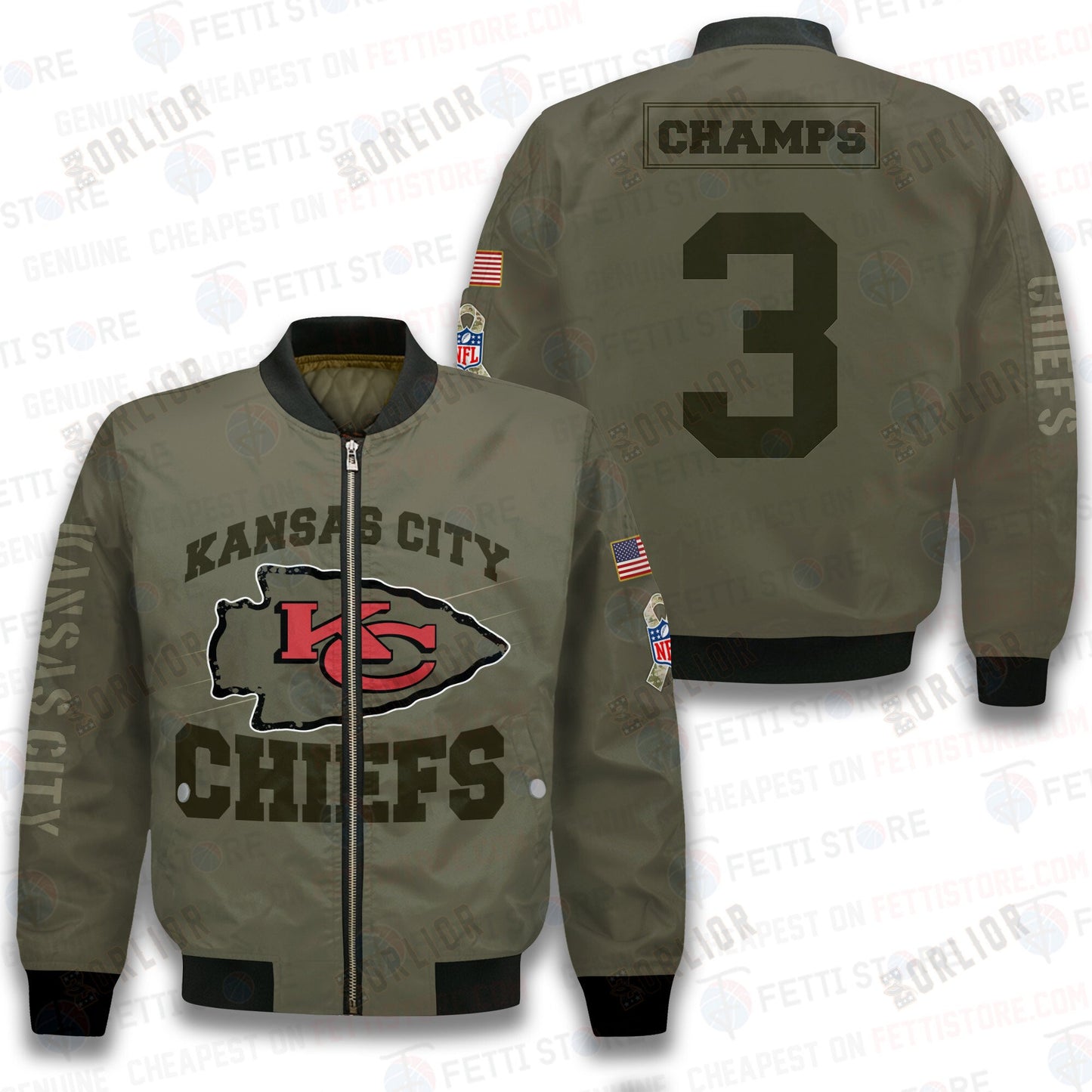 Kansas City Chiefs - National Football League 2023 Unisex AOP Bomber Jacket V2