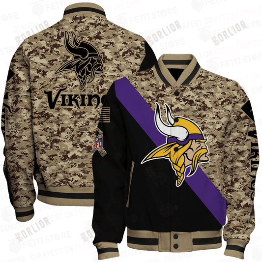 Minnesota Vikings - National Football League AOP Varsity Jacket V1