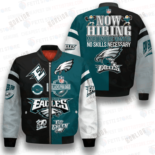 Philadelphia Eagles Pattern NFL 3D Bomber Jacket STM V1