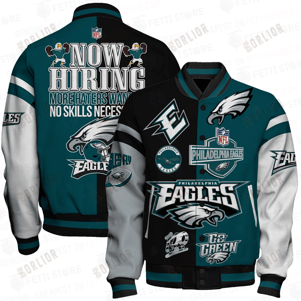 Philadelphia Eagles Pattern  AOP Varsity Jacket STM V1