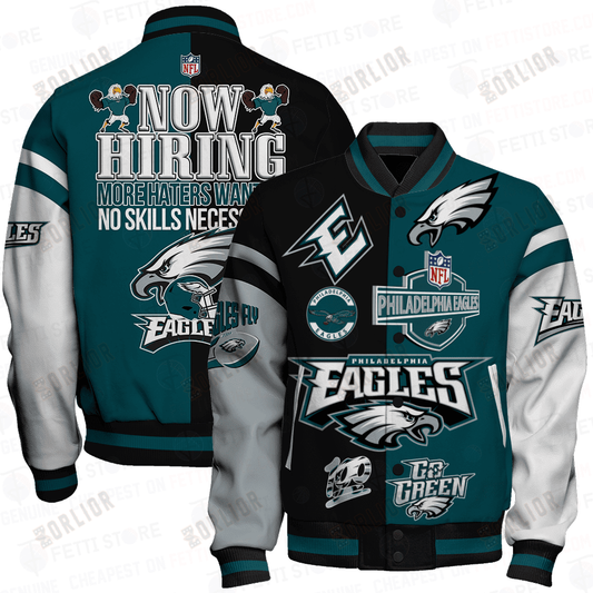 Philadelphia Eagles Pattern  AOP Varsity Jacket STM V1