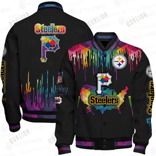 Pittsburgh Steelers - National Football League AOP Varsity Jacket V3