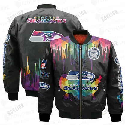 Seattle Seahawks - National Football League AOP Bomber Jacket V3