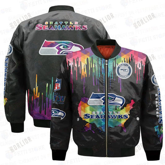 Seattle Seahawks - National Football League AOP Bomber Jacket V3