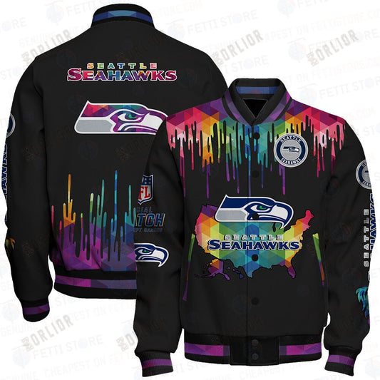 Seattle Seahawks - National Football League AOP Varsity Jacket V3