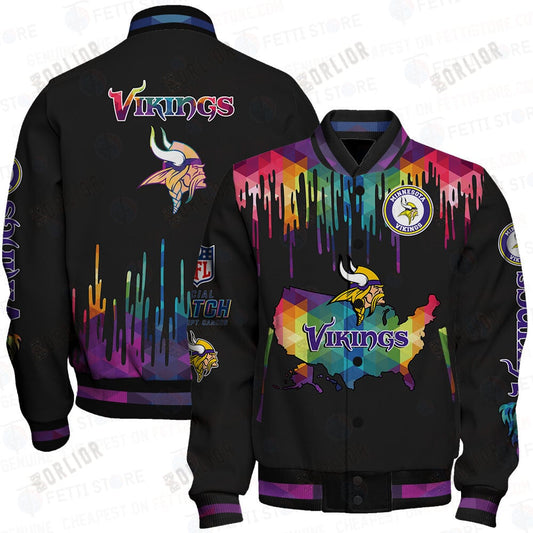 Minnesota Vikings - National Football League AOP Varsity Jacket V3