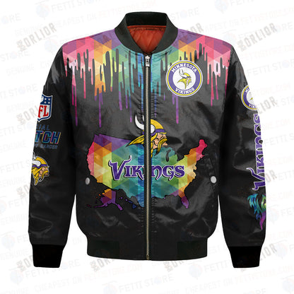 Minnesota Vikings - National Football League AOP Bomber Jacket V3