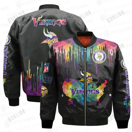 Minnesota Vikings - National Football League AOP Bomber Jacket V3