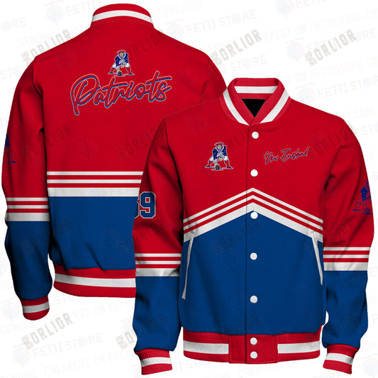 New England Patriots - National Football League AOP Varsity Jacket V4