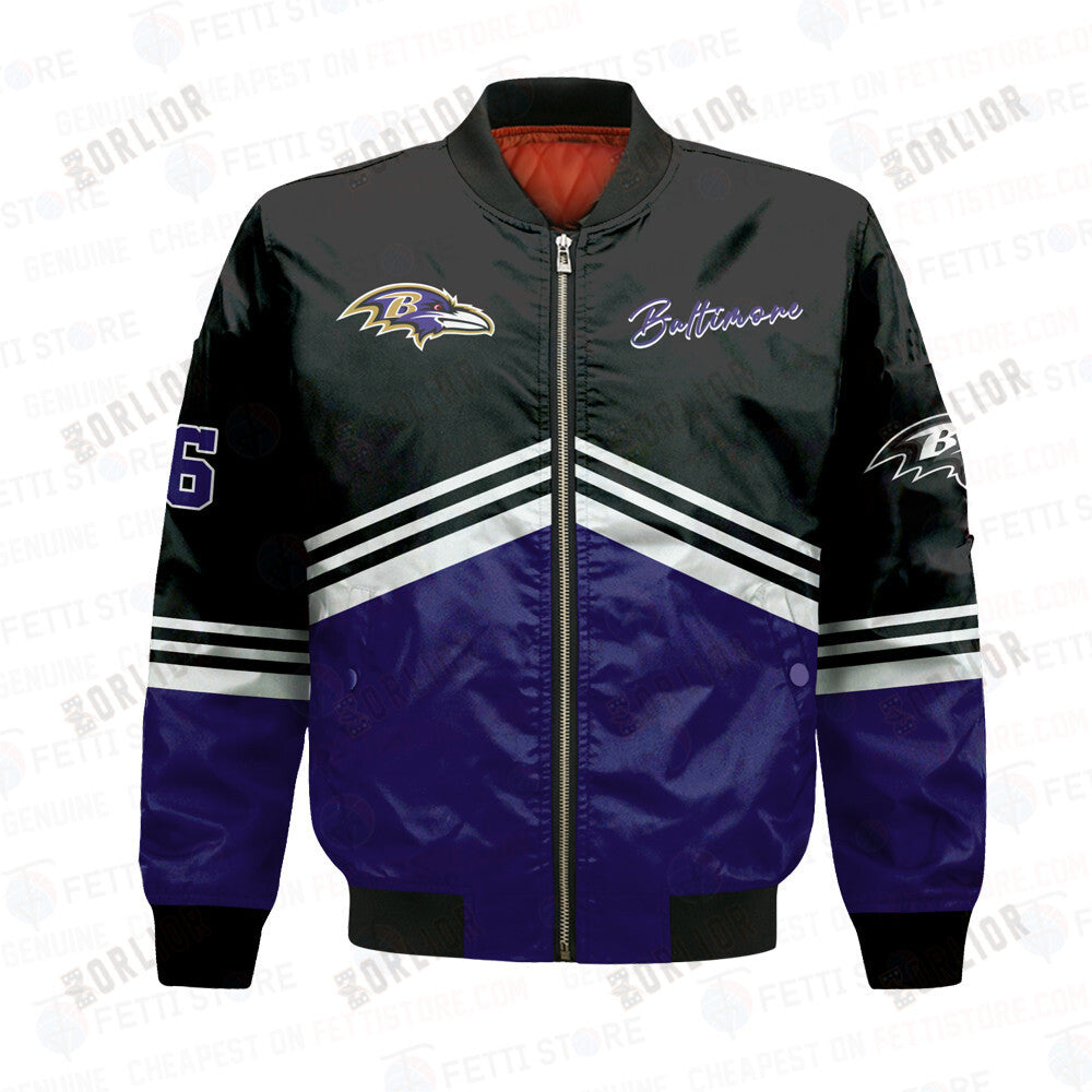 Baltimore Ravens - National Football League AOP Bomber Jacket V4