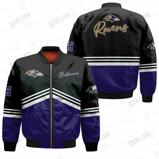 Baltimore Ravens - National Football League AOP Bomber Jacket V4