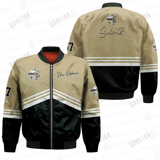 New Orleans Saints - National Football League AOP Bomber Jacket V4