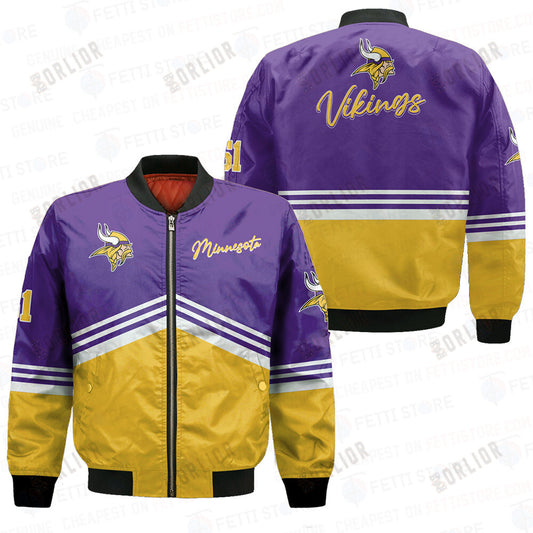 Minnesota Vikings - National Football League AOP Bomber Jacket V4