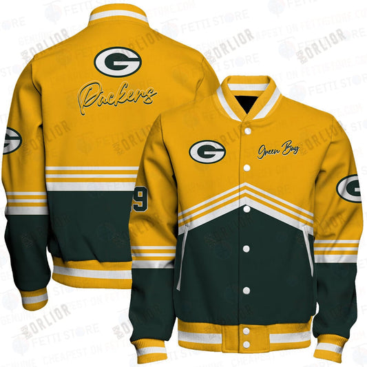 Green Bay Packers - National Football League AOP Varsity Jacket V4